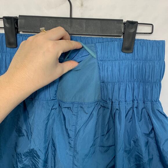 Free People FP Movement The Way Home Shorts Women's Sz M Blue Workouts High Rise - Picture 5 of 8